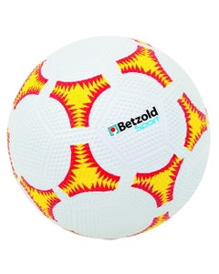 Rubber voetbal (geel/rood)