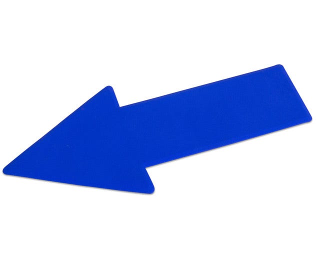 Vloer markering pijl (blauw)