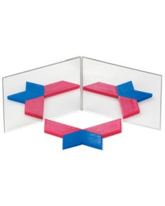 Dubbele spiegel met twee flexibele delen