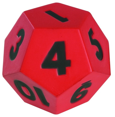 rode XL dobbelsteen van schuim