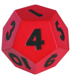 rode XL dobbelsteen van schuim