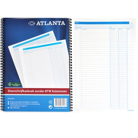 Atlanta doorschrijfkasboek A4