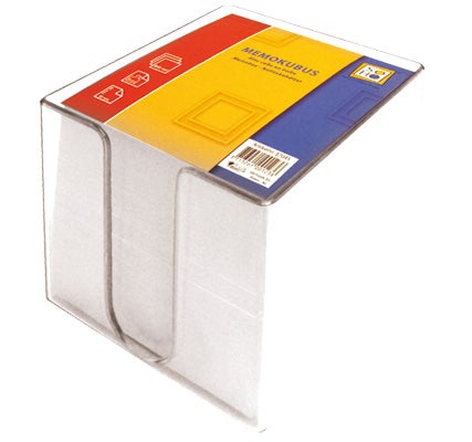 Kubusbak met wit papier