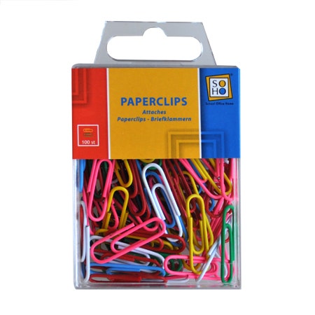 Paperclips gekleurd 100 stuks