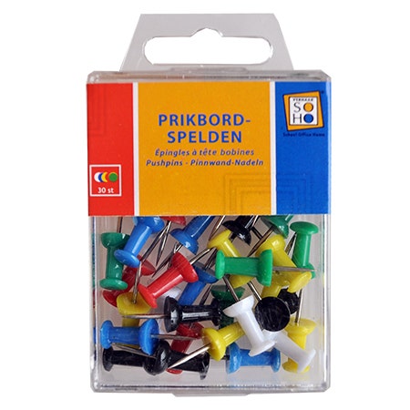 Prikbordspelden 30 stuks