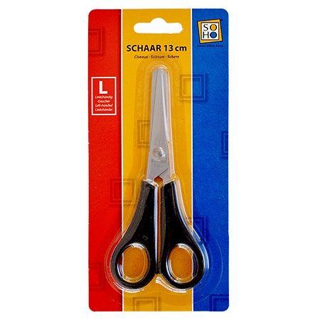 Schaar ronde punt 13cm links-handig