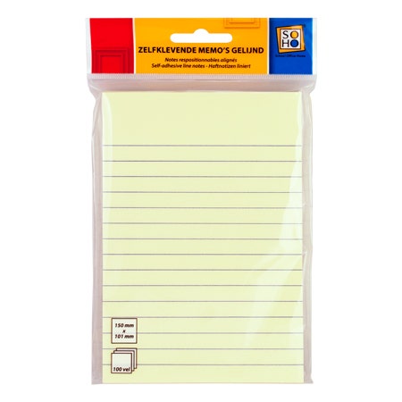 Zelfklevende memo's lijn 150x101mm