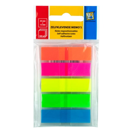 Zelfklevende memo pop-up flags 45x12mm