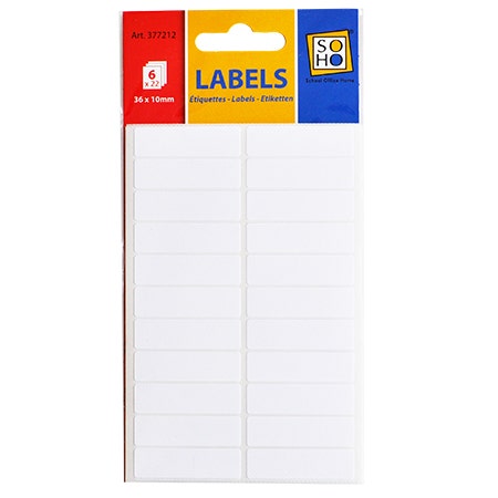 12. Etiketten wit 36x10mm