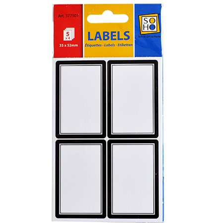 25. Schooletiket wit met zwarte rand