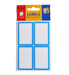 26. Schooletiket wit met blauwe rand