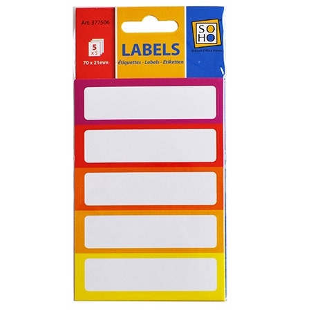 28. Schooletiket wit met rand in kleur