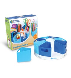 Opbergsysteem knutselspullen (blauw)