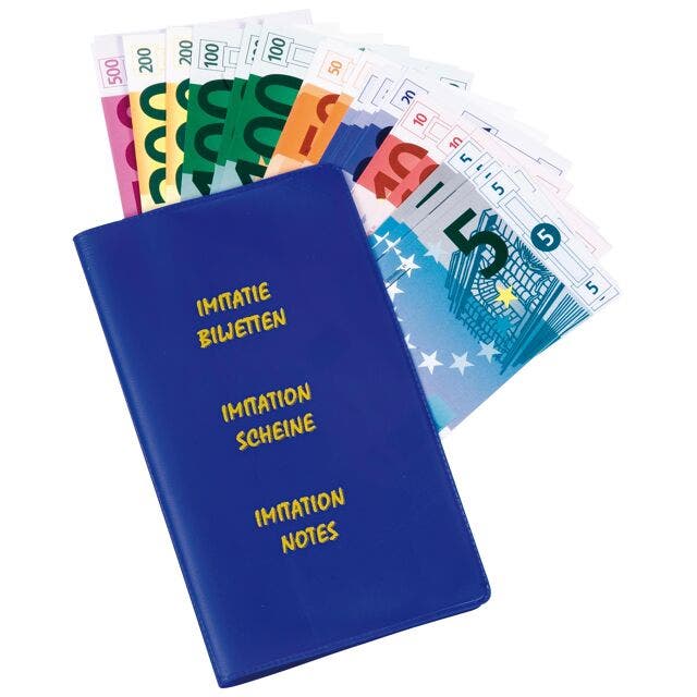 Eurobiljetten - set van 40 eurobiljetten in portefeuille