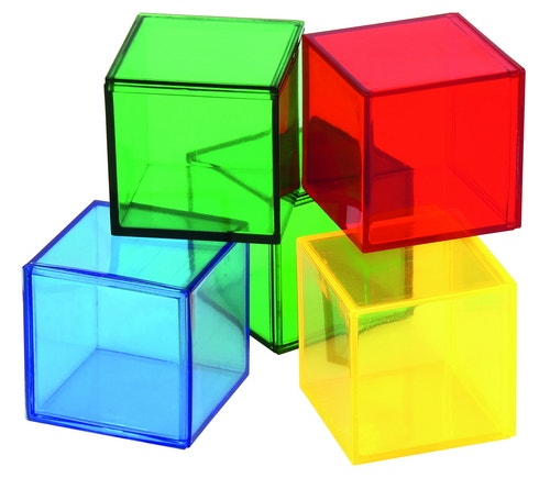 Gekleurde transparante blokken