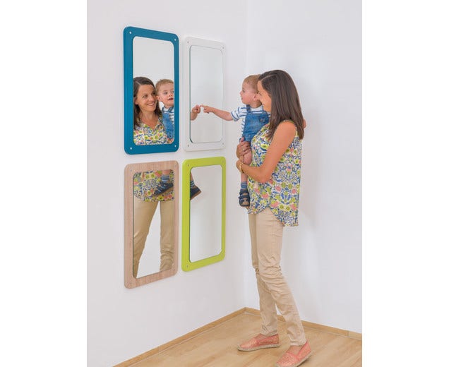 Spiegel met geronde hoeken