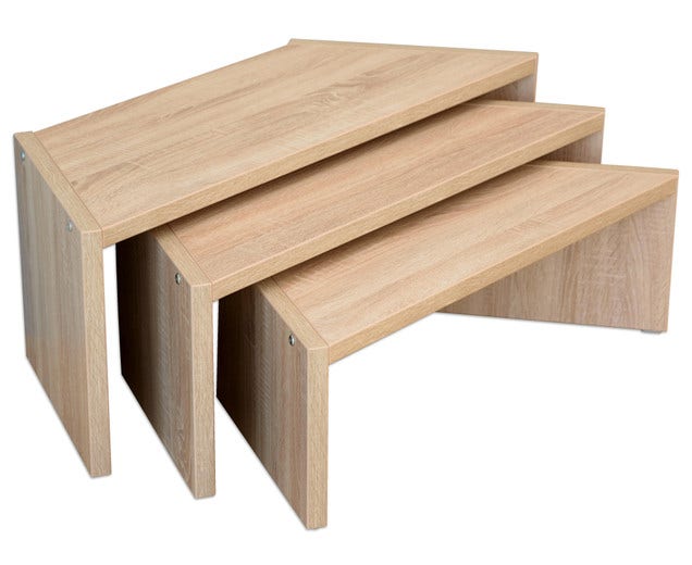 Stapelbank  trapeze - set van 3