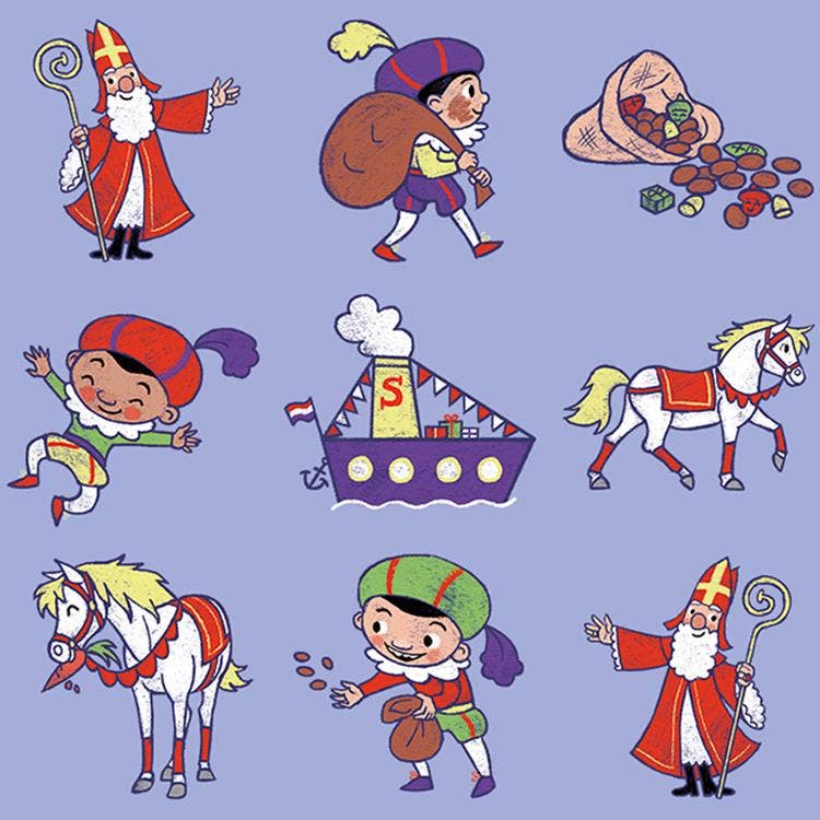 486 - Beloningsstickers Sint, Piet & Ozosnel