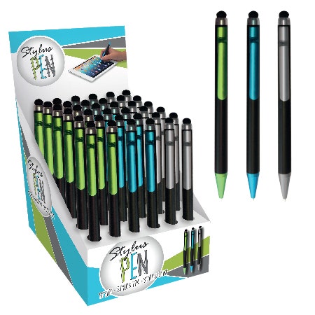 Balpen stylus metallic 3 assorti