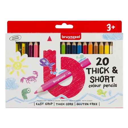 Bruynzeel Kids 20 korte dikke kleurpotloden