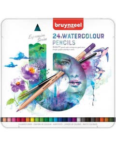 Bruynzeel Expression 24 aquarelpotloden in blik
