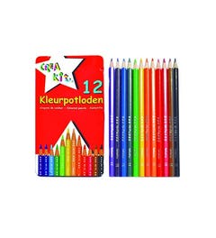 Kleurpotloden in blik 12 stuks Crea-Kit