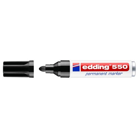 Edding 550 zwart 3-4mm ronde punt