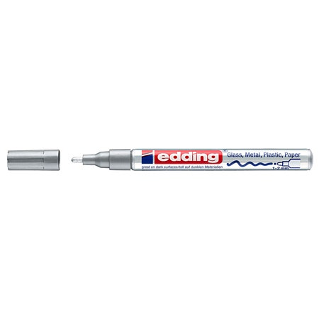 Edding 751 glanslakmarker 1-2mm Zilver
