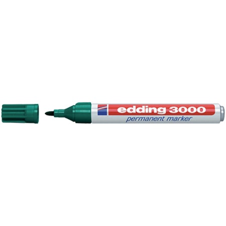 Edding 3000 groen 1.5-3mm ronde punt
