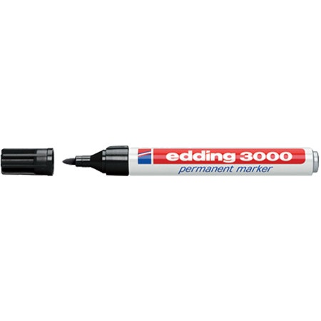 Edding 3000 zwart 1.5-3mm ronde punt