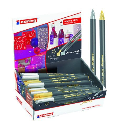 Edding 1200 display metallic Goud/Zilver ronde punt