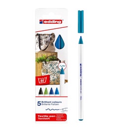 Edding 4600 Textielstift cool 5 stuks 1mm