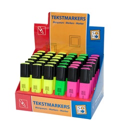 Tekstmarkers SOHO display assorti kleuren
