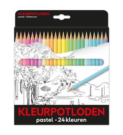 Kleurpotloden pastel 24 stuks