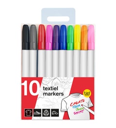 Textielmarkers 10 stuks