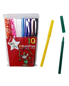 Viltstiften in etui 10 stuks Crea-kit