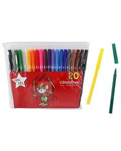 Viltstiften in etui 20 stuks Crea-kit