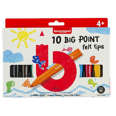 Bruynzeel Kids 10 viltstiften dikpunters