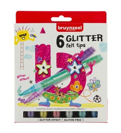 Bruynzeel Kids 6 glitter viltstiften