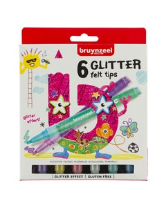 Bruynzeel Kids 6 glitter viltstiften