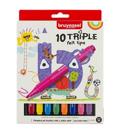 Bruynzeel Kids 10 triple viltstiften