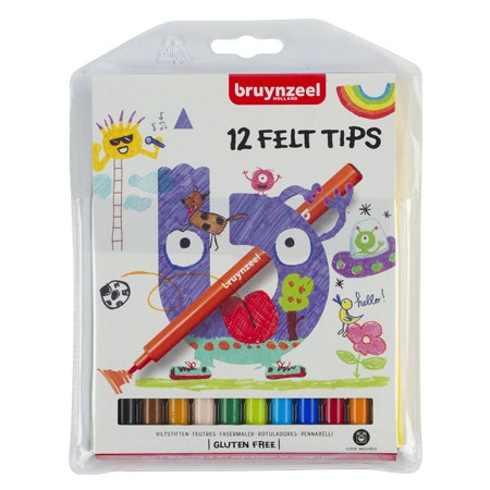 Bruynzeel Kids 12 viltstiften in etui