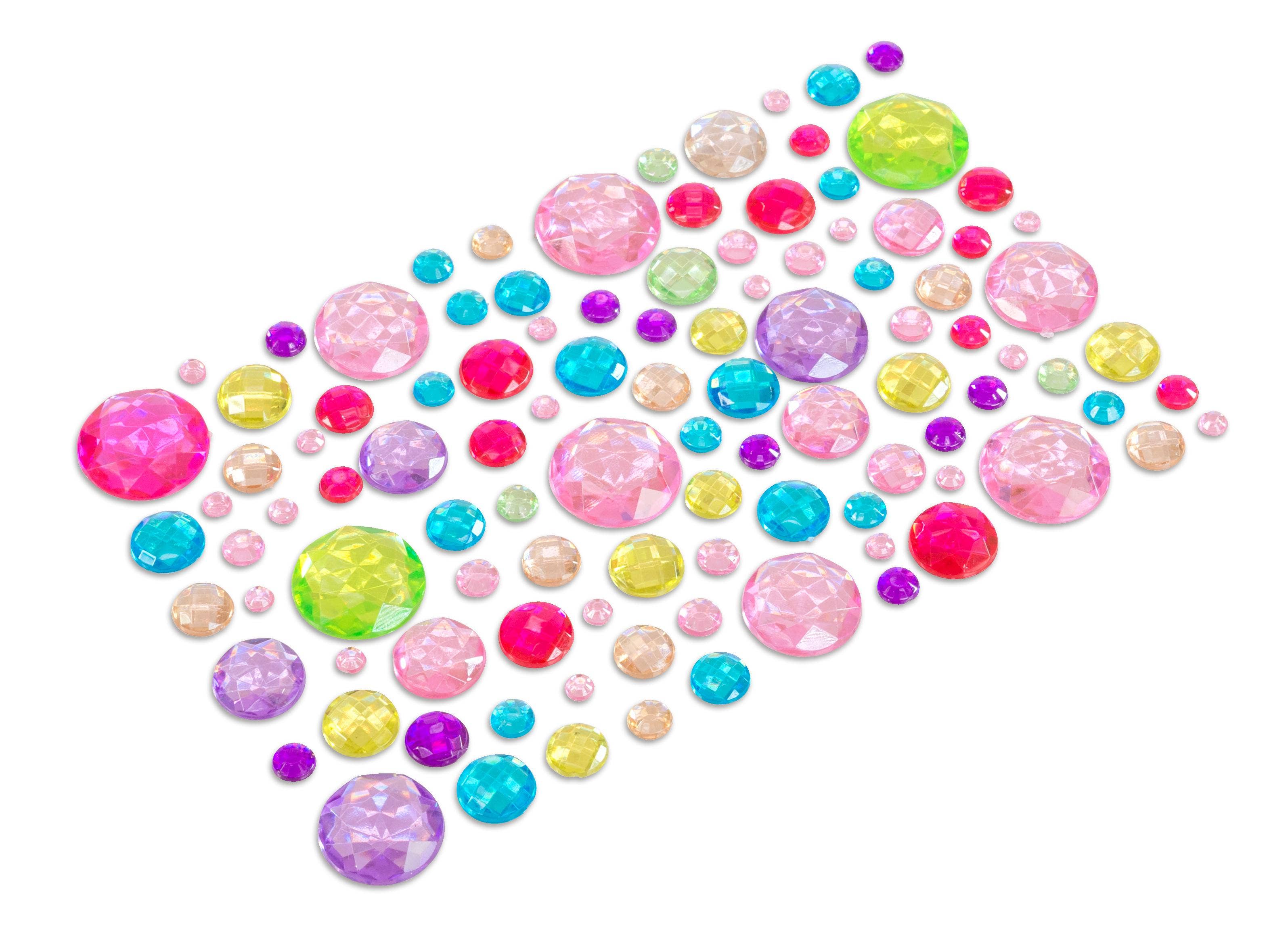 Cirkels - zelfklevende glitterstenen (105 stuks)