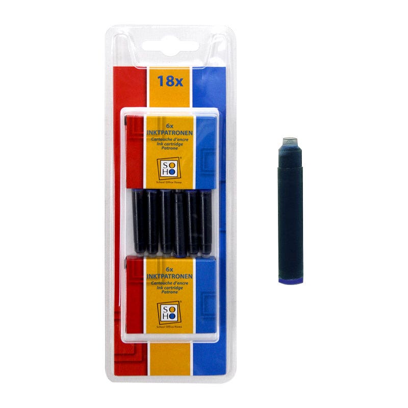 Inktpatronen blauw 18 stuks