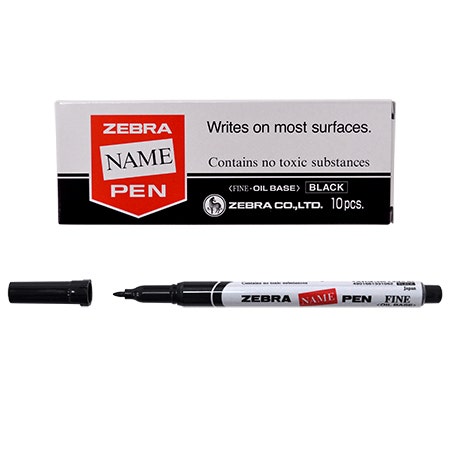 Zebra Viltstift name F zwart