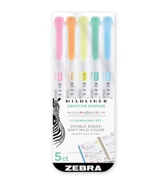 Highlighter-Mildliner Fluor 5 stuks