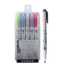 Highlighter-Mildliner Cool 5 stuks