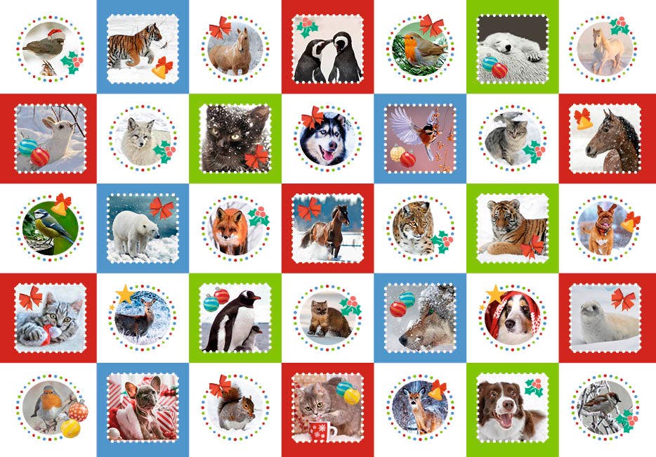 Beloningsstickers Kerstdieren