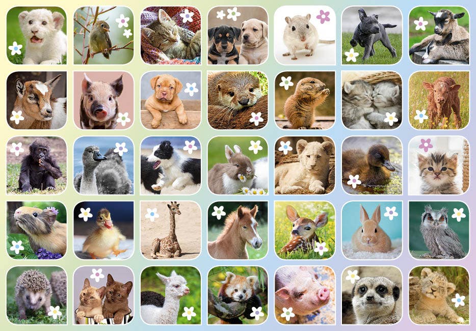 Beloningsstickers babydieren