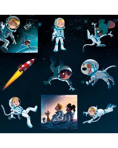 Beloningsstickers De kleine astronauten